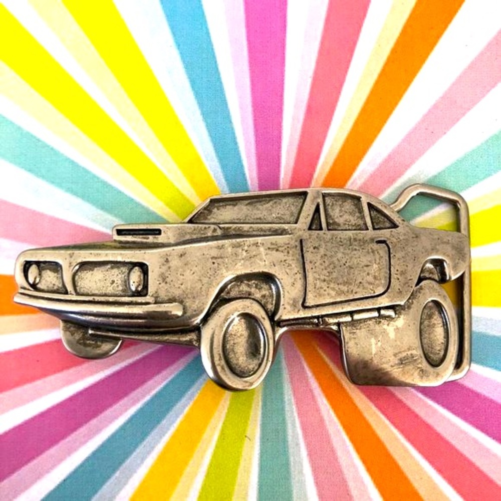 1970’s inspired muscle car Hemi Cuda belt  buckle hot rod